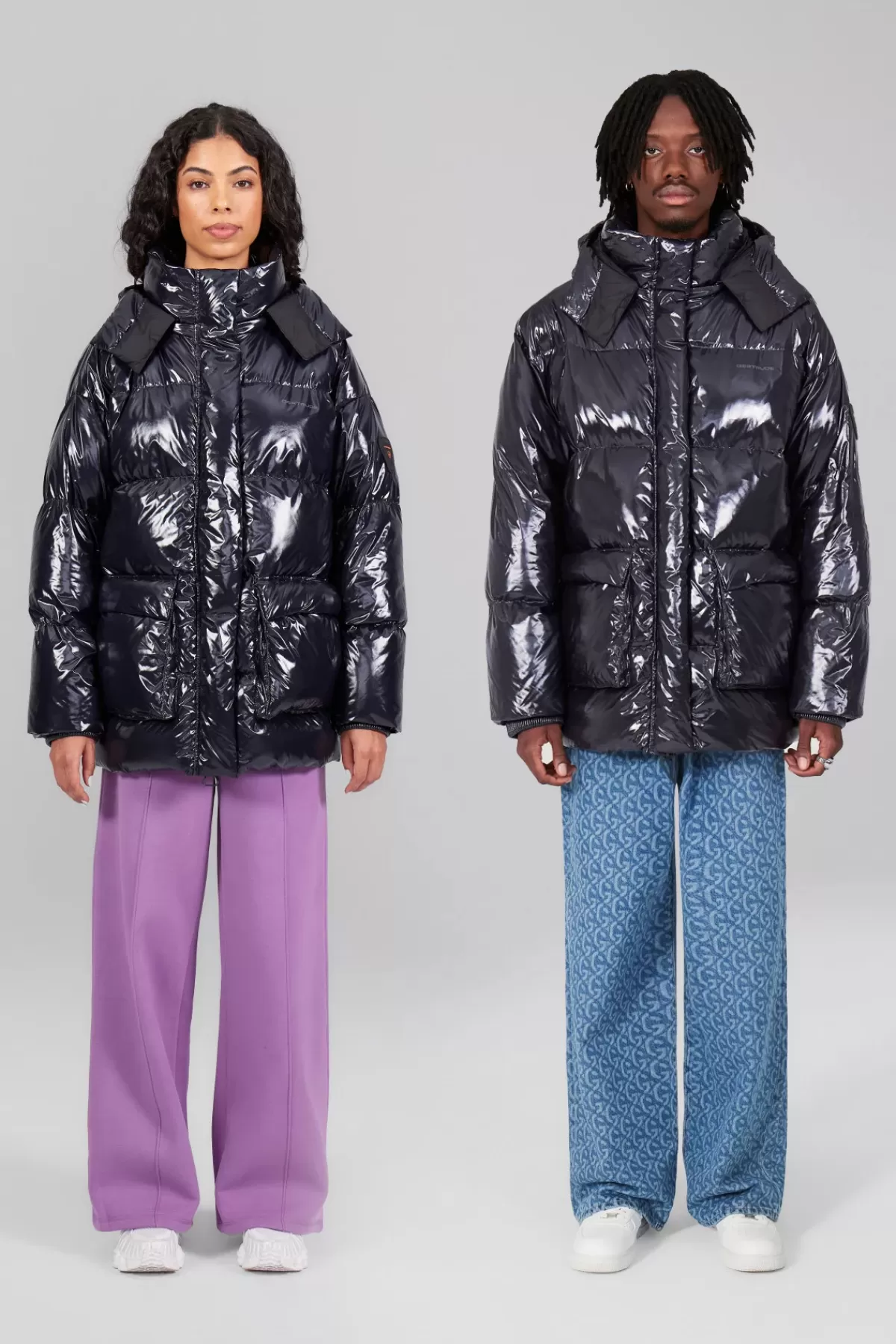 Doudoune oversize ceinturable en nylon brillant Manie Bright>Gertrude Best Sale
