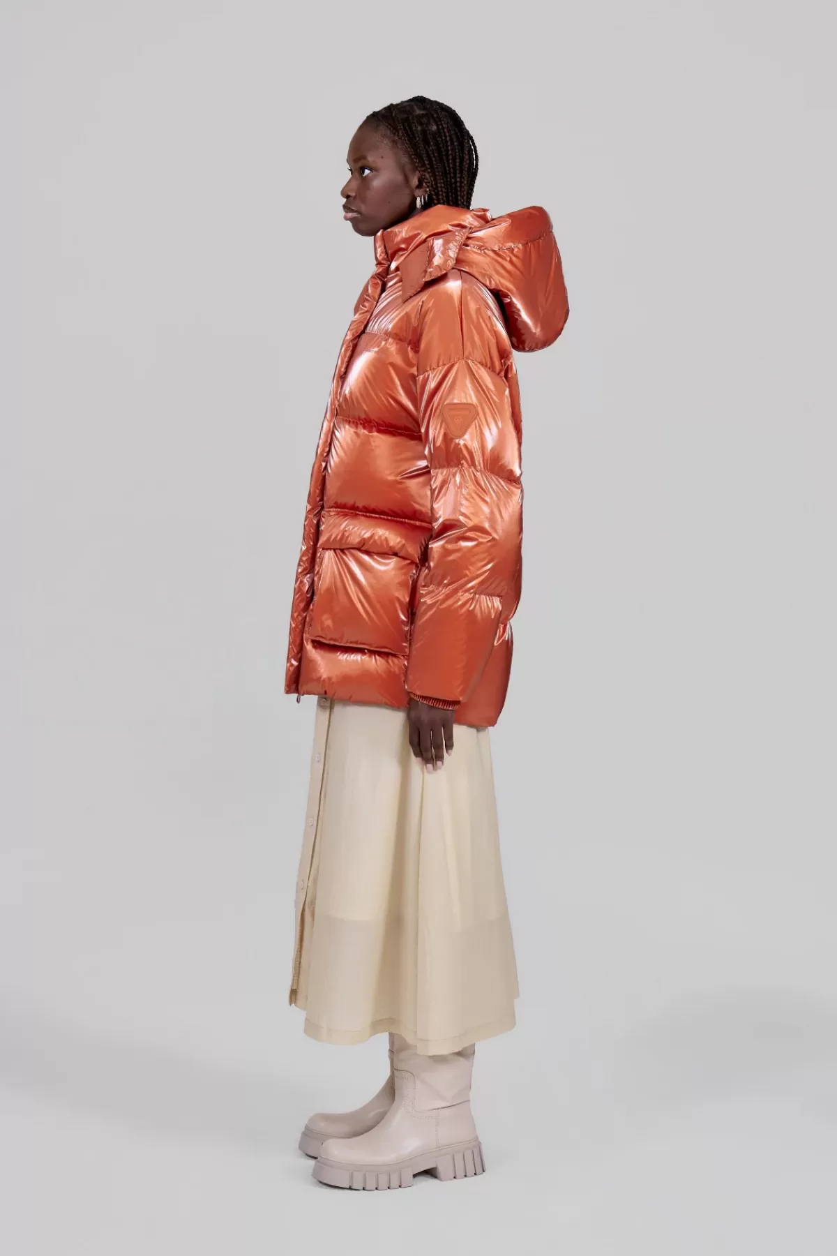 Doudoune oversize ceinturable en nylon brillant Manie Bright>Gertrude New