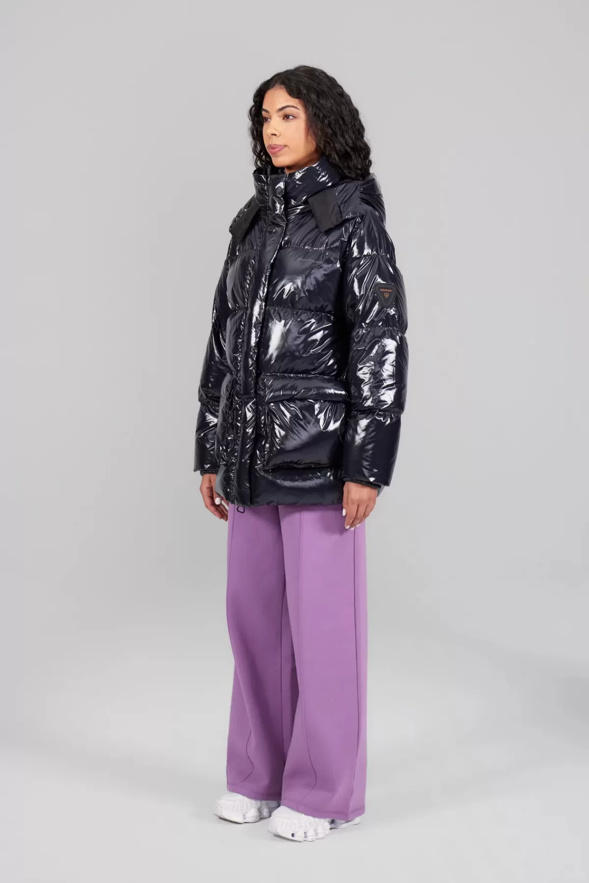 Doudoune oversize ceinturable en nylon brillant Manie Bright>Gertrude Best Sale