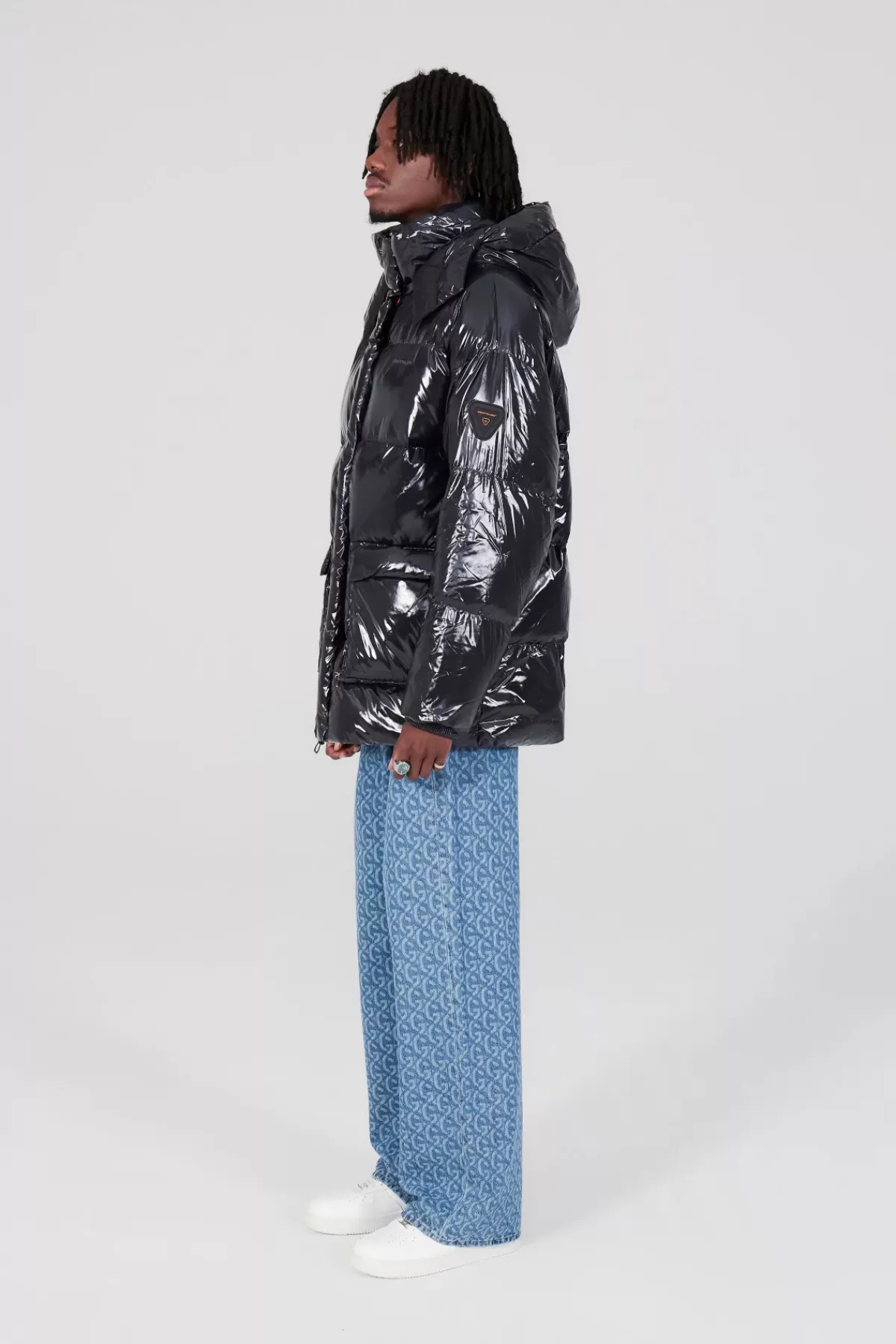 Doudoune oversize ceinturable en nylon brillant Manie Bright>Gertrude Best Sale