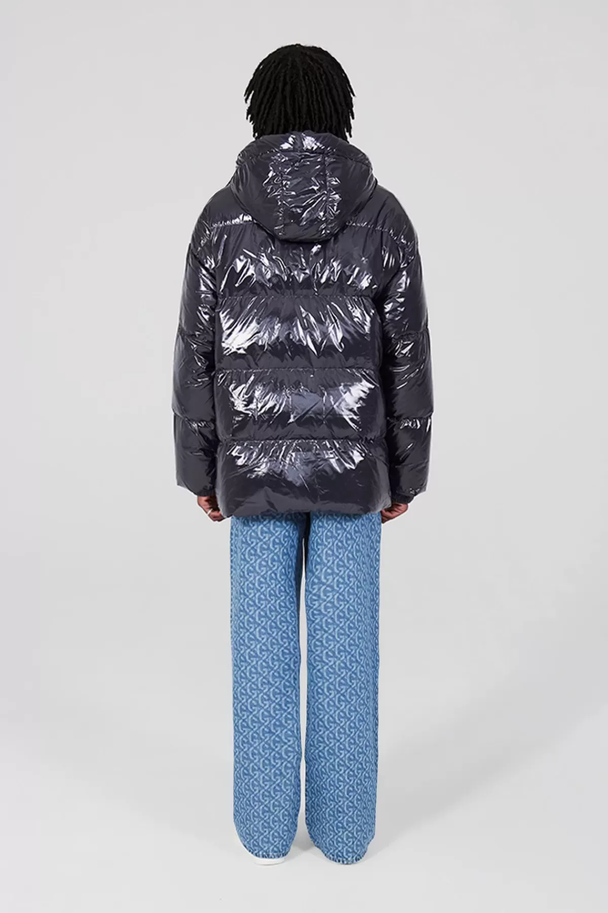 Doudoune oversize ceinturable en nylon brillant Manie Bright>Gertrude Best Sale