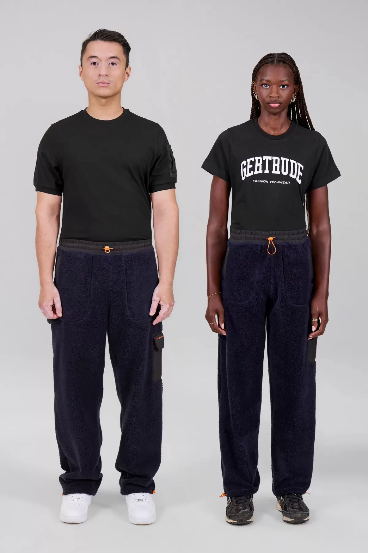 Pantalon coupe droite bicolore unisexe en sherpa Tetsuo>Gertrude Flash Sale