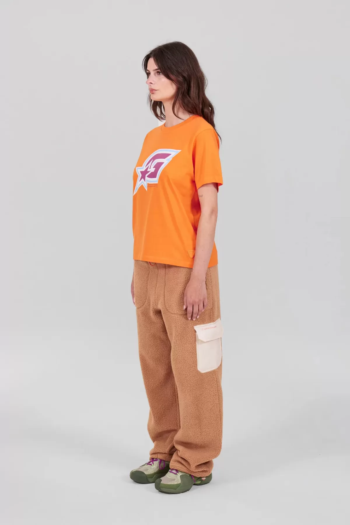 Pantalon coupe droite bicolore unisexe en sherpa Tetsuo>Gertrude Outlet